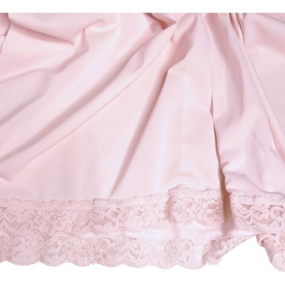 Shadowline Vintage Robe Nylon Short Sleeve‎ Button Fromt Lace Trim Size Large - Picture 5 of 8